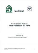Merkblatt Vormustern / Führen eines Pferdes an der Hand (Download)