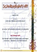Urkunde: "Schnitzelfahrt / -ritt" (Download)